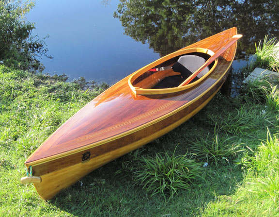 Wee Robbie Wood Strip Double Paddle Canoe