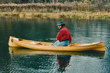 Wee Vera and Wee Two, Wood Strip, Double Paddle Canoes