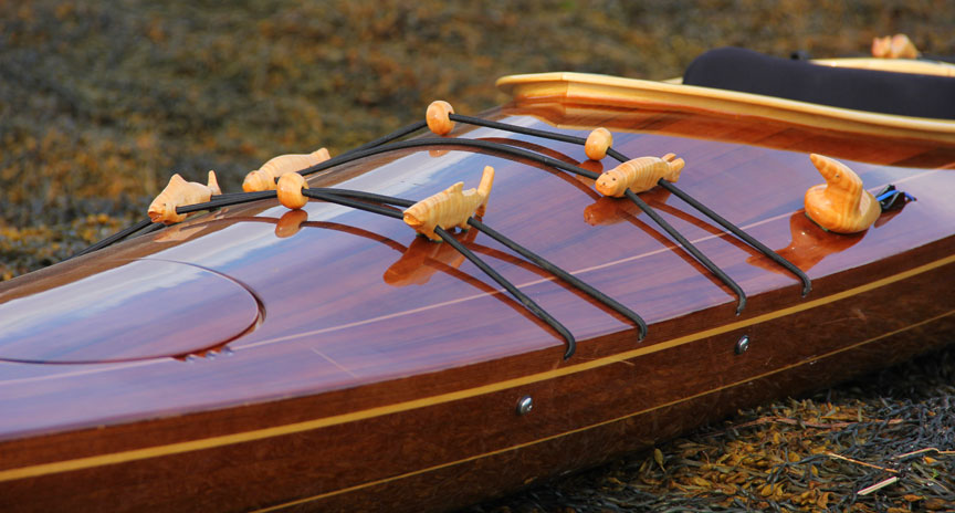 West Greenland style wood strip sea kayak, designed by Rob Macks kayak 