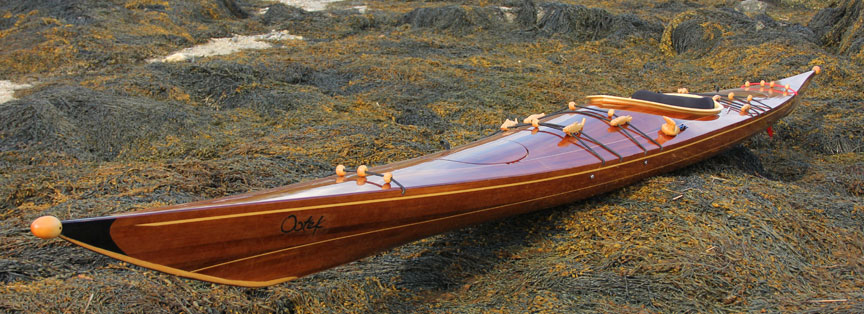 style wood strip sea kayak, designed by Rob Macks kayak plans 